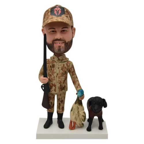 Hunter Hunting Personalized Bobblehead Doll