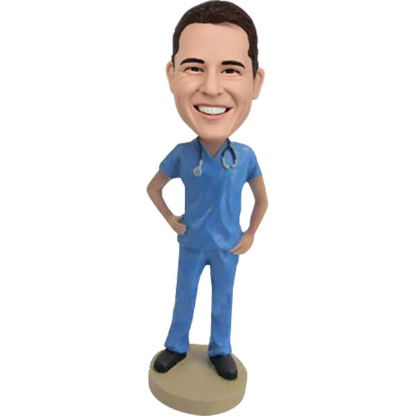 Nurses Bobblehead Dolls Scrubs