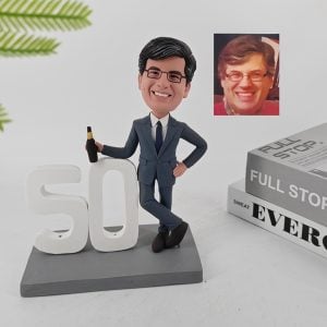 50th Birthday Bobblehead Custom with beer