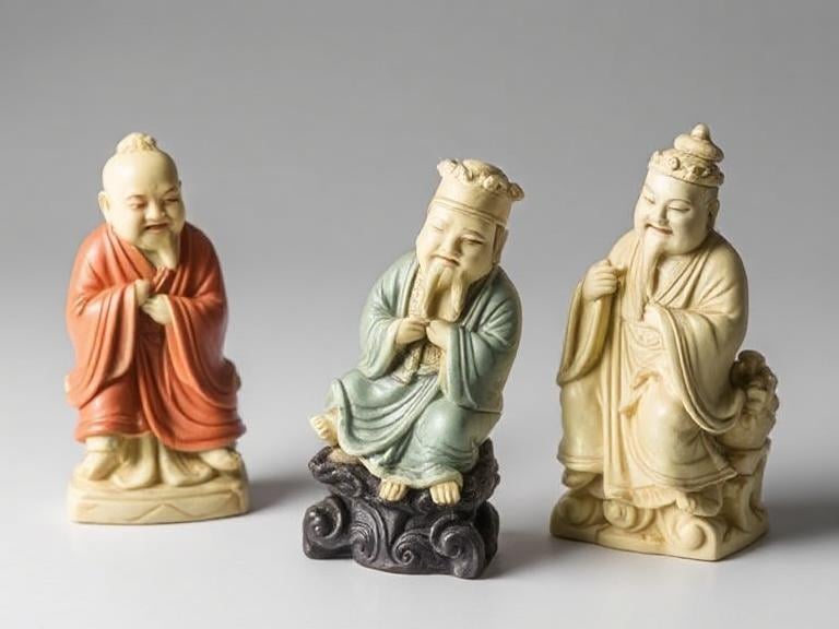 Chinese Plaster Nodder Figurines