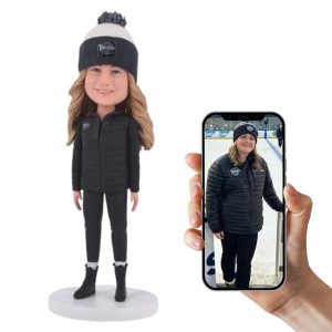 Bobble Head Personalized for Female Hockey Coach from Picture