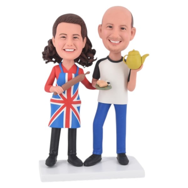 FBB17393 British flag apron and baseball tee