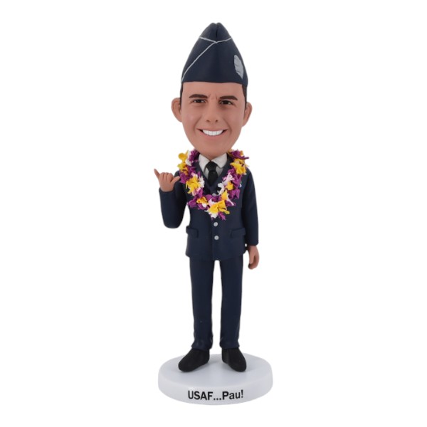 FBB20503 hang loose sign Air Force Colonel Hawaiian lei