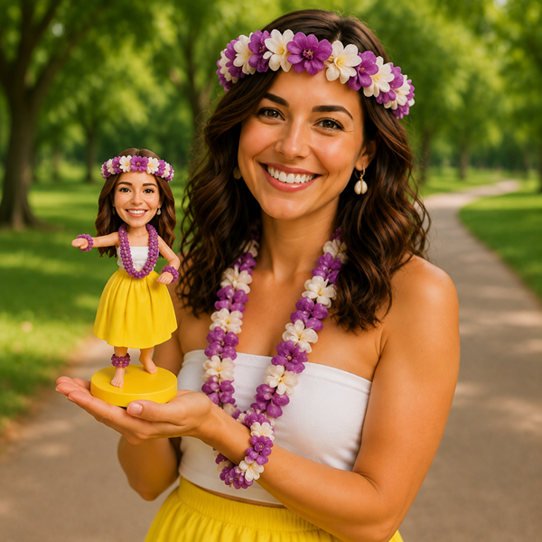 custom hawaiian bobble head girl hula