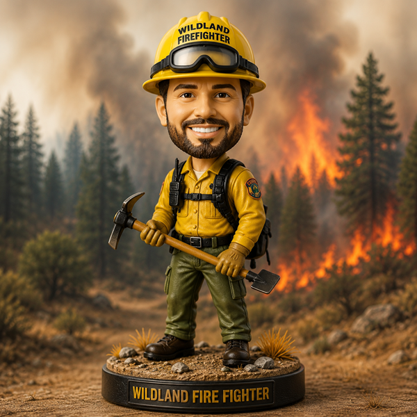 wildland fire fighter bobble head