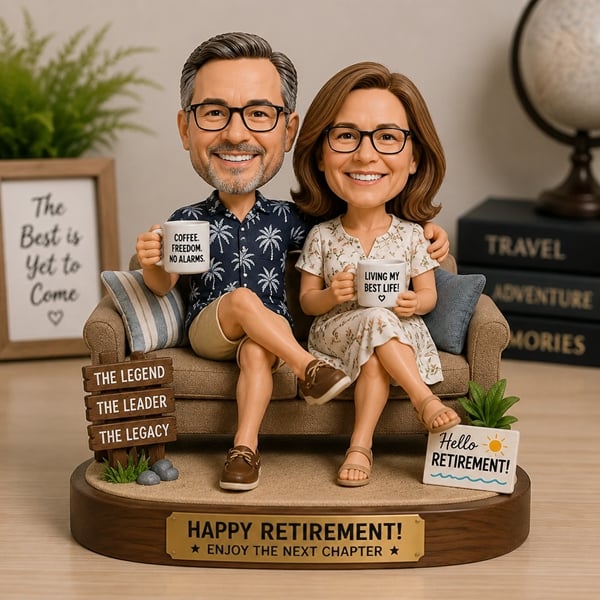 Couple Retirement bobblehead