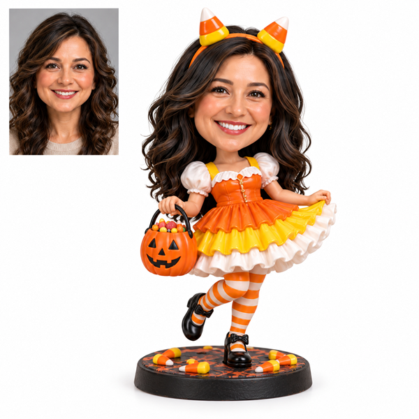 Custom Candy Corn Halloween Bobblehead
