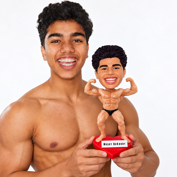 Custom Muscular Bobble Head Bodybuilder Bodybuilding