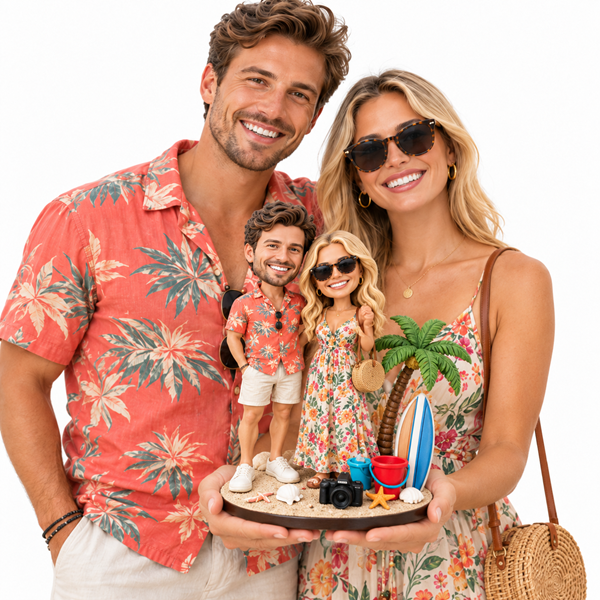 Couple Bobblehead Beach Theme3