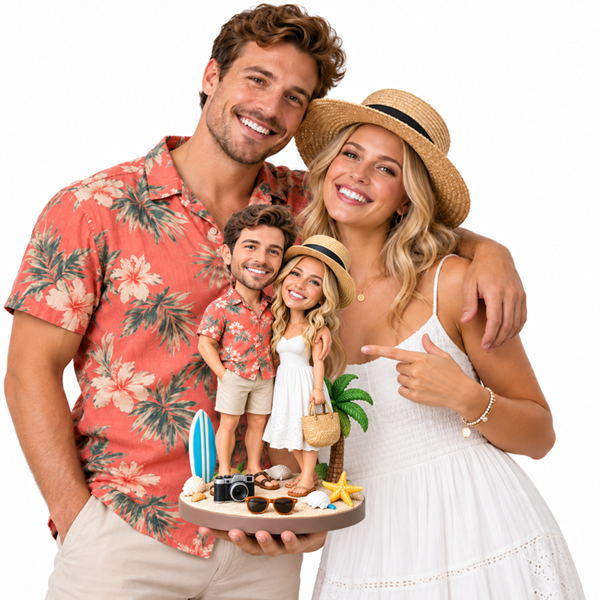 Couple Bobblehead Beach Theme5