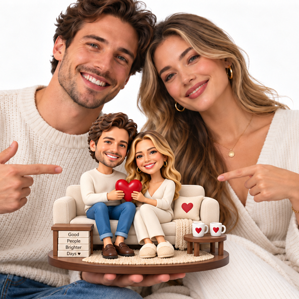 Couple Bobblehead in sofa 1