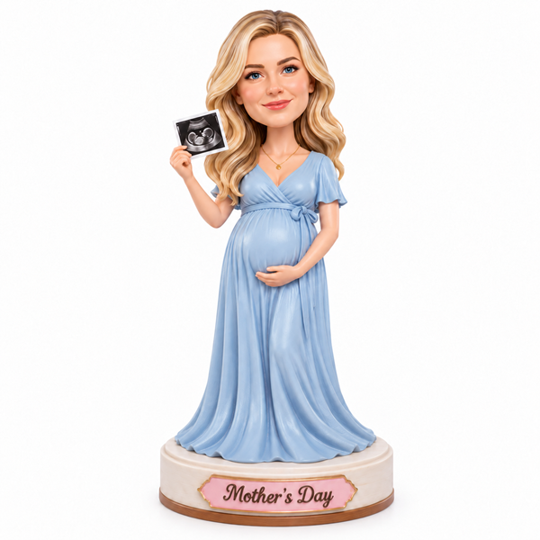 Custom Bobble Head for Pregnant Mom Day