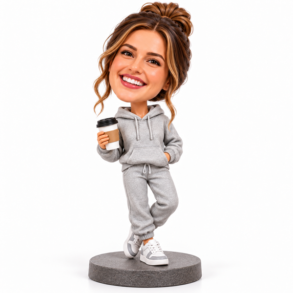 Custom Bobblehead in Sweatpants female