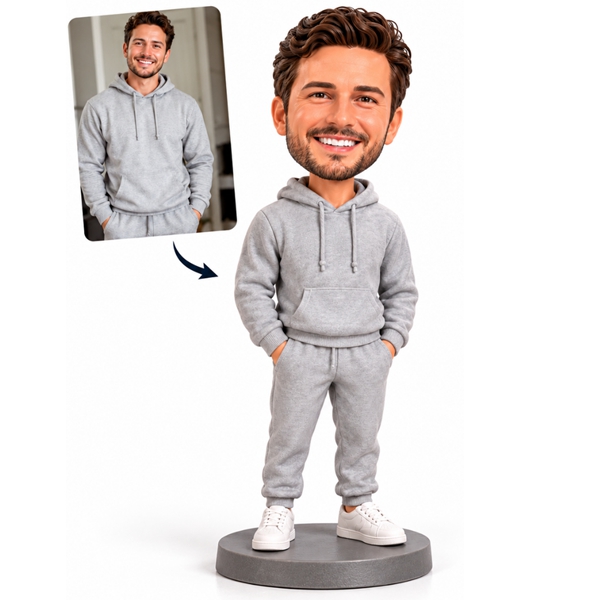 Custom Bobblehead in Sweatpants