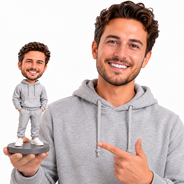 Custom Bobblehead in Sweatpants