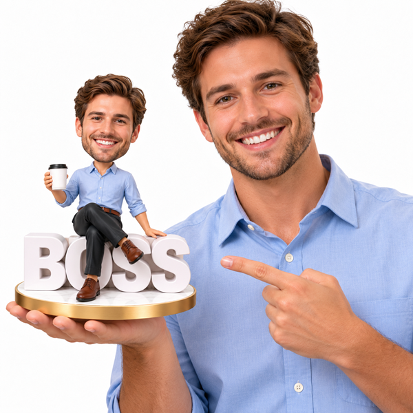 Custom Boss Bobblehead Sitting1