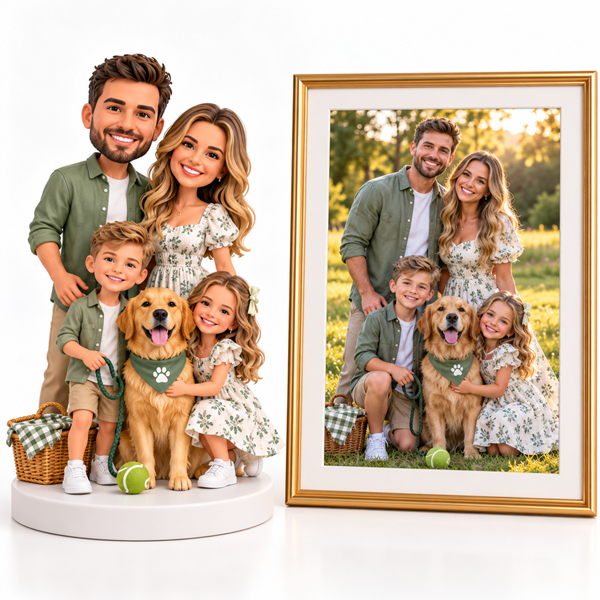 Custom Family bobblehead of 4 (2)
