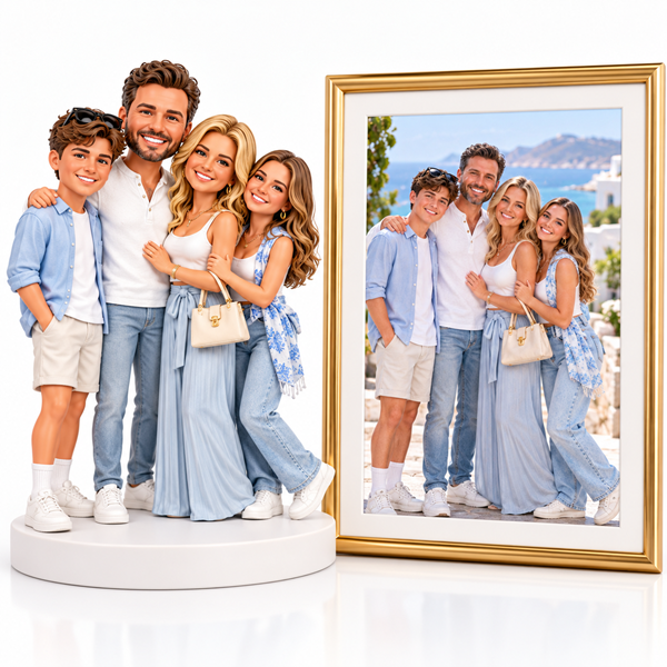 Custom Family bobblehead of 4
