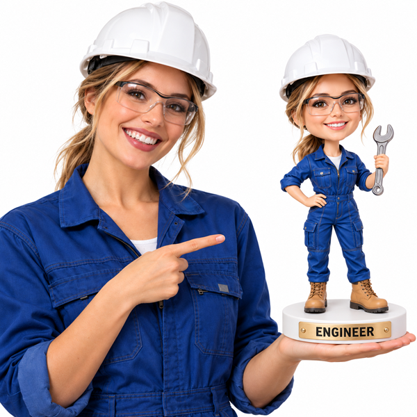 Custom Female Engineer Bobblehead