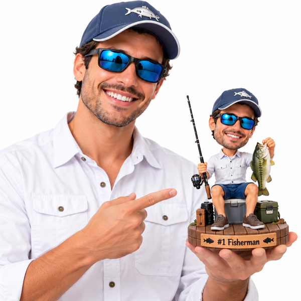 Custom Fishing Fisher Bobble Head2