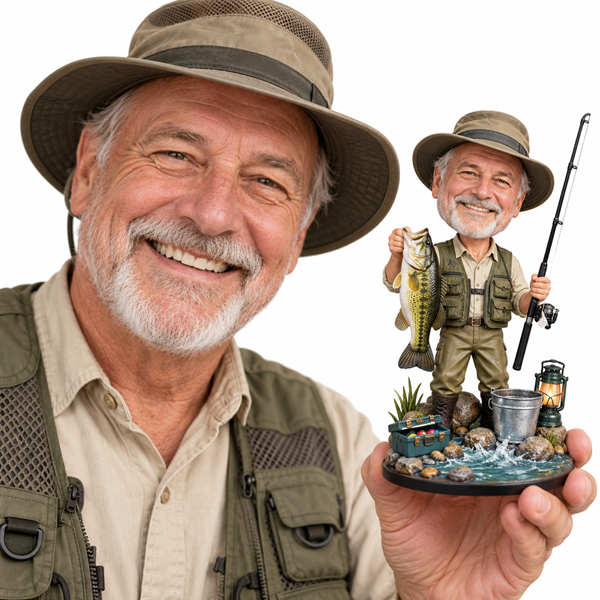 Custom Fishing Fisher Bobble Head3