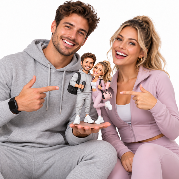 Custom Fitness Couple Bobblehead1