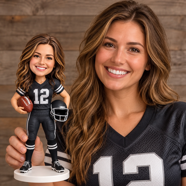 Custom Football Bobblehead Doll (2)