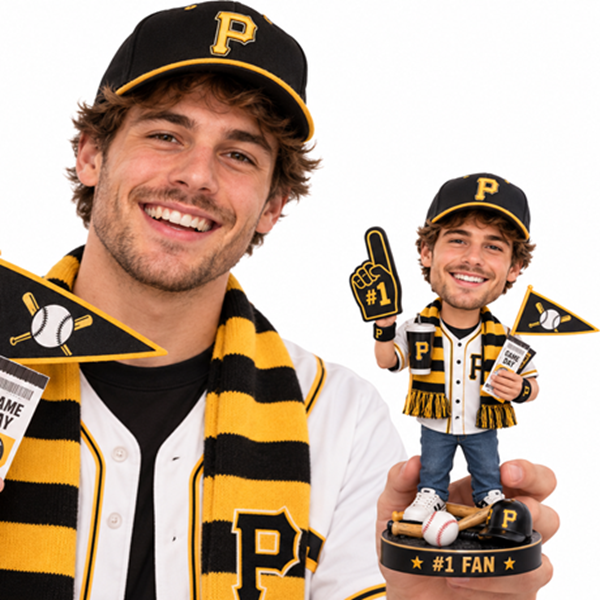 Custom Sports Bobble head with flag (2)