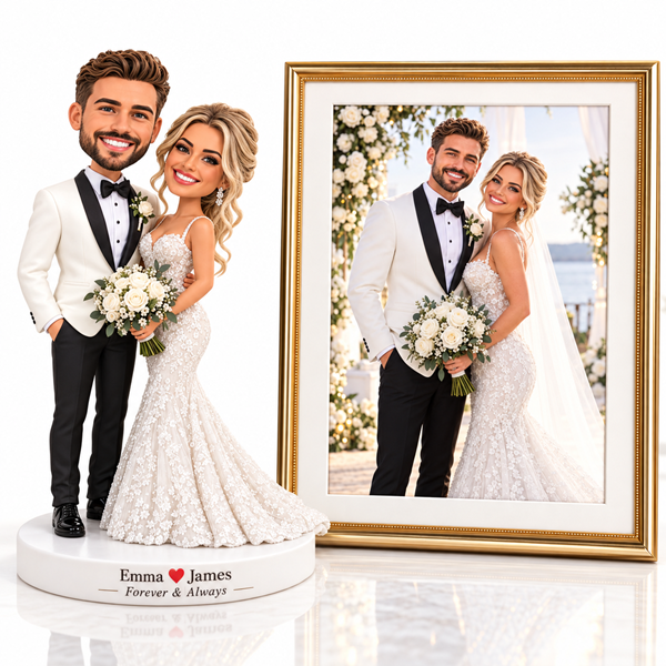 Custom Wedding Bobblehead Cake topper (3)