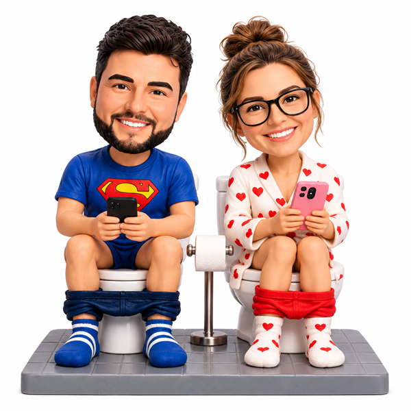 竟对149couple on toliet bobblehead2